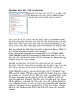 Tài liệu Windows Vista SP2 - Tối ưu toàn diện docx