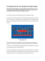 Tài liệu Các lãnh đạo DN Mỹ còn xuất hiện trên chính trường? pdf