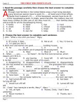 Gián án THE FIRST MID-TERM’S EXAM