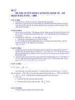 Bài soạn CD KTKH DA NANG 2004