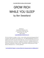 Tài liệu Grow Rich While You Sleep by Ben Sweetland docx