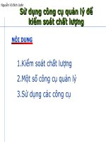 Sử dụng công cụ quản lý để kiểm soát chất lượng 