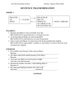 Gián án SENTENCE TRANSFORMATION 001