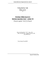 Phương trình bloch trong quang học lượng tử 