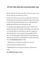 Tài liệu Để chắc chắn chiến dịch marketing thành công docx