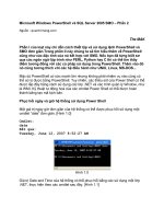 Tài liệu Microsoft Windows PowerShell và SQL Server 2005 SMO – Phần 2 doc