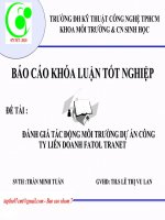 Slide đánh giá tác động môi trường dự án công ty liên doanh fatol tranet 