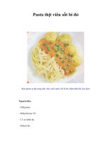 Tài liệu Pasta thịt viên sốt bí đỏ pptx