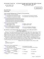 Tài liệu Đề thi chính thức kỳ thi tốt nghiệp THPT 2010 môn tiếng Pháp - Hệ 3 năm (Mã đề thi 649) ppt