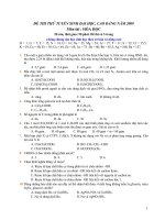 Gián án đề thi thử đại học 2009- đáp án