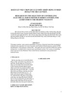 Tài liệu KHẢO SÁT VIỆC CHỌN QUI LUẬT ĐIỀU KHIỂN ĐỘNG CƠ ĐIỆN ĐỂ ĐẠT TỐC ĐỘ CAO NHẤT ppt