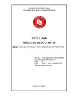 Tiểu luận môn đàm phán quốc tế cuộc đọ sức trung – anh trong việc thu hồi hồng kông 