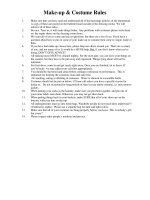 Tài liệu Make-up & Costume Rules ppt