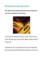 Tài liệu PR thế nào cho hiệu quả?-phần1 pdf