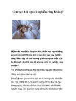 Tài liệu Con bạn khi ngủ có nghiến răng không? doc