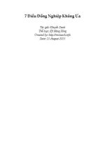 7 Điều đôngf nghiệp khó ưa