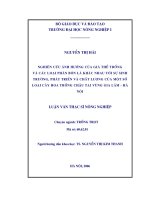 Nghiêm cứu một số nguyên nhân và mức độ suy thoái đất huyện hoàng su phì tỉnh hà giang 