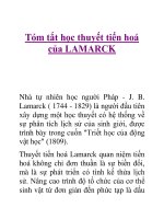 Tài liệu Tóm tắt học thuyết tiến hoá của LAMARCK docx