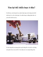 Tài liệu Tìm lợi thế chiến lược ở đâu? pdf
