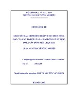 Khảo sát đặc điểm hình thái và đặc điểm nông học của các tổ hợp lúa lai hai dòng có sử dụng bố là các dòng mới chọn tạo 