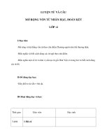 Tài liệu LUYỆN TỪ VÀ CÂU - MỞ RỘNG VỐN TỪ NHÂN HẬU, ĐOÀN KẾT docx