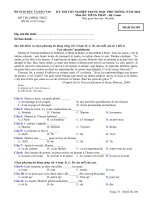 Tài liệu Đề thi chính thức kỳ thi tốt nghiệp THPT 2010 môn tiếng Pháp - Hệ 3 năm (Mã đề thi 204) pptx