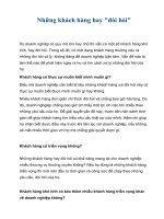 Tài liệu Những khách hàng hay đòi hỏi docx