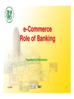 Tài liệu E-Commerce Role of Banking pdf