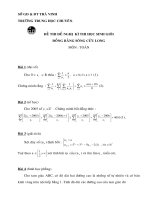 Tài liệu Đề thi học sinh giỏi Chuyên,Trà Vinh docx