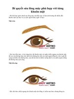 Tài liệu Bí quyết sửa lông mày phù hợp với từng khuôn mặt ppt