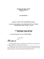 Giáo dục khoa cử nho học ở hà tĩnh thời nguyễn (1802 1919) 
