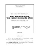 Truyền thống và cách tân trong chinh phụ ngâm của tác giả đặng trần côn 