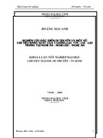 Nghiên cứu đặc điểm di truyền và một số chỉ tiêu năng suất của 3 giống lạc v79   l14   l20 trồng tại nghi tân   nghi lộc   nghệ an 
