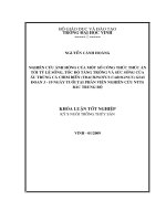 Nghiên cứu ảnh hưởng của một số công thức ăn tới tỷ lệ sống, tốc độ tăng trưởng và sức sống của ấu trùng cá chim biển (trachinotus carolinus) giai đoạn 3   19 ngày tuổi phân viện nghiên cứu NTTS bắc trung bộ 