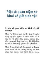 Tài liệu Một số quan niệm sơ khai về giới sinh vật pptx
