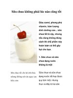 Tài liệu Sữa chua không phải lúc nào cũng tốt pptx