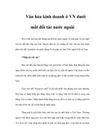 Tài liệu Văn hóa kinh doanh ở VN dưới mắt đối tác nước ngoài doc