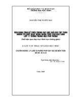 Vận dụng tính kế thừa trong dạy học giải bài tập toán nhằm tổ chức hoạt động nhận thức cho học sinh lớp 11 trường trung học phổ thông (thể hiện qua dạy học hình học không gian) 