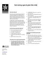 Tài liệu Cách phòng ngừa bị giảm thân nhiệt doc