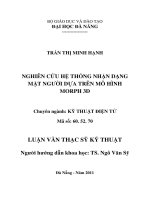 Nghiên cứu hệ thống nhận dạng mặt người dựa trên mô hình morph 3d 