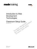 Tài liệu Introduction to Web Development Technologies Classroom Setup Guide ppt