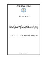 Xây dựng hệ thống thông tin đất đai tích hợp dữ liệu với quy mô huyện lỵ luận văn thạc sĩ 