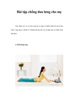 Tài liệu Bài tập chống đau lưng cho mẹ ppt