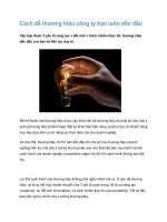 Tài liệu Cách để thương hiệu công ty bạn luôn dẫn đầu pptx