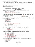 Gián án đề thi tiểu học chọn hsg