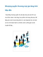Tài liệu Nhượng quyền thương mại gia tăng tính hấp dẫn doc