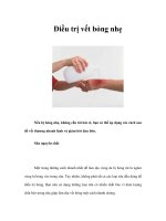 Tài liệu Điều trị vết bỏng nhẹ pdf