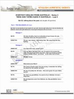 Tài liệu BÀI 2: EVERYDAY ENGLISH FROM AUSTRALIA – Series 2 TIẾNG ANH THÔNG DỤNG Ở AUSTRALIA – Loạt docx
