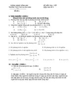 Bài soạn Đề và đáp án KT chương 3 lớp 9