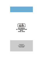 Tài liệu SDI MANUAL OF CONSTRUCTION WITH STEEL DECK doc